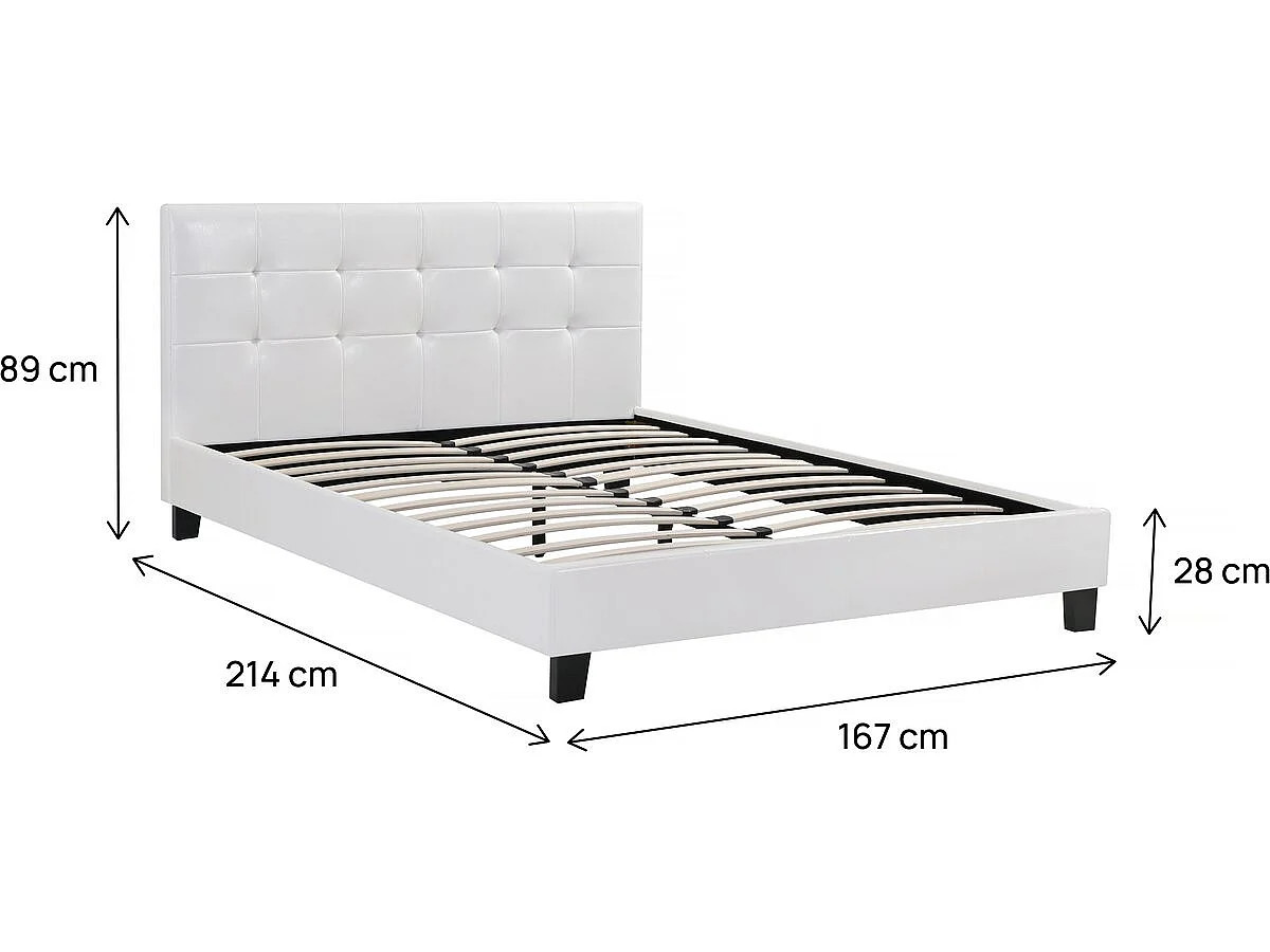 Cama "Julia" color Blanco - 160 x 200 cm
