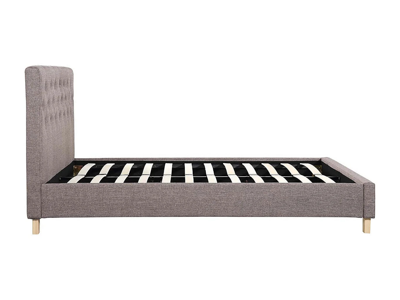 Lit double "Emmy" - 140 x 190 cm - Taupe