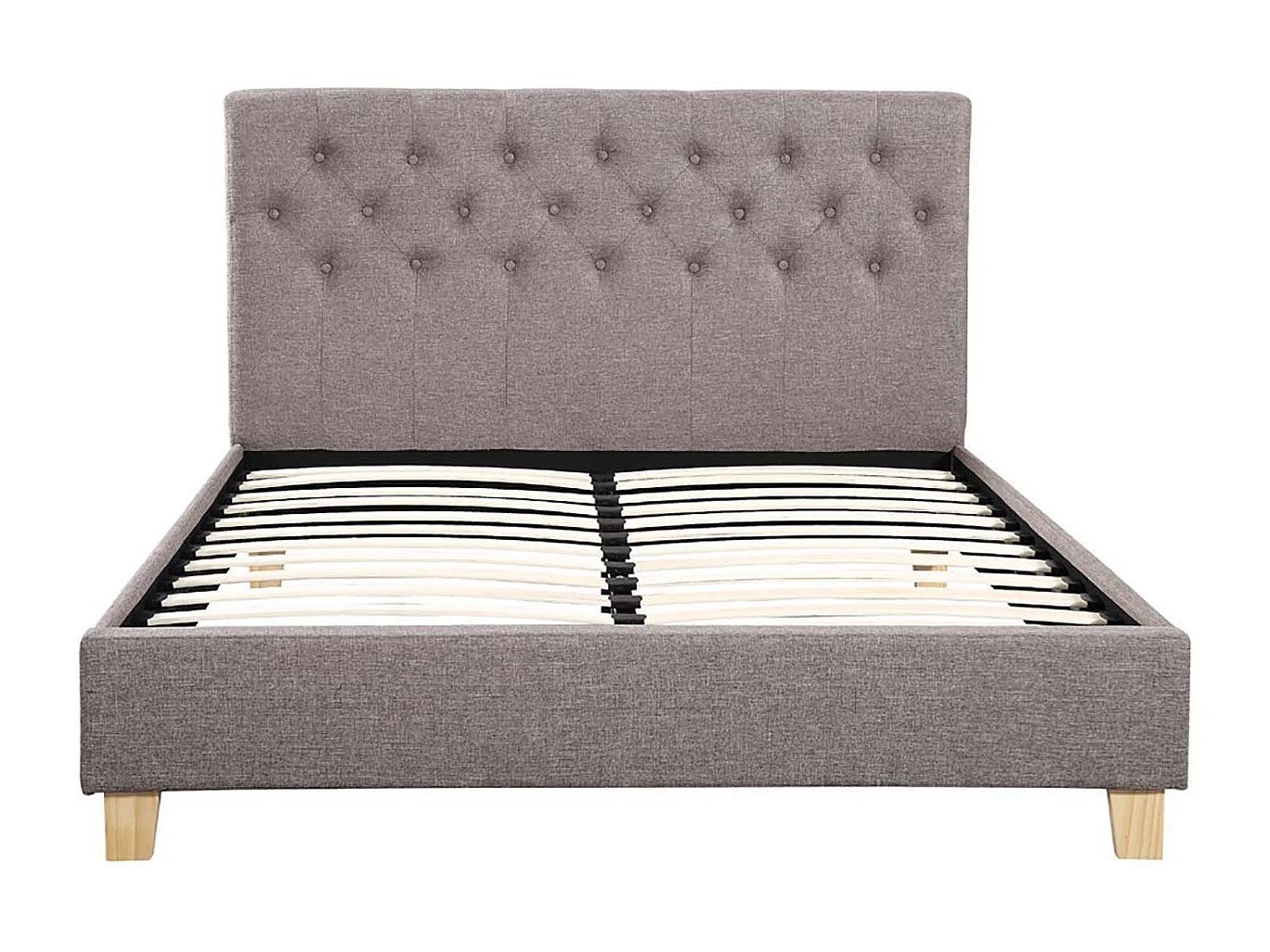 Lit double "Emmy" - 140 x 190 cm - Taupe