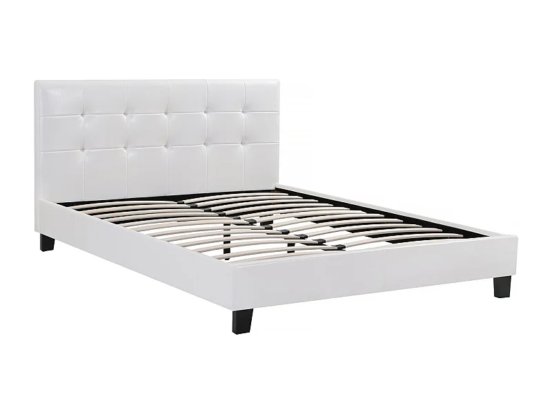 Lit double en pvc "Julia" - 180 x 200 - Blanc