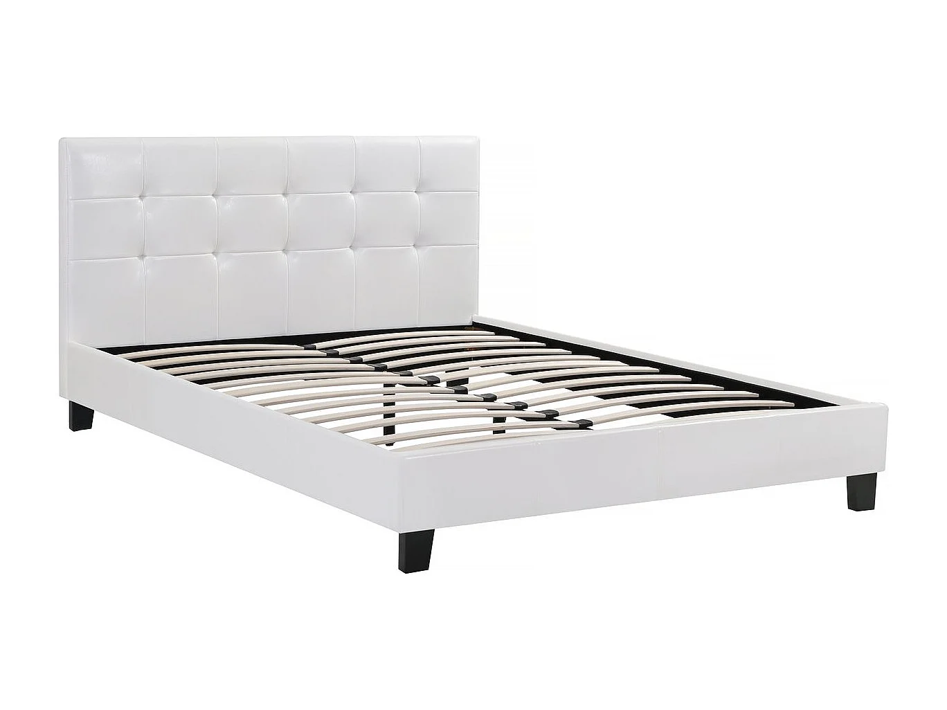 Lit double en pvc "Julia" - 180 x 200 - Blanc