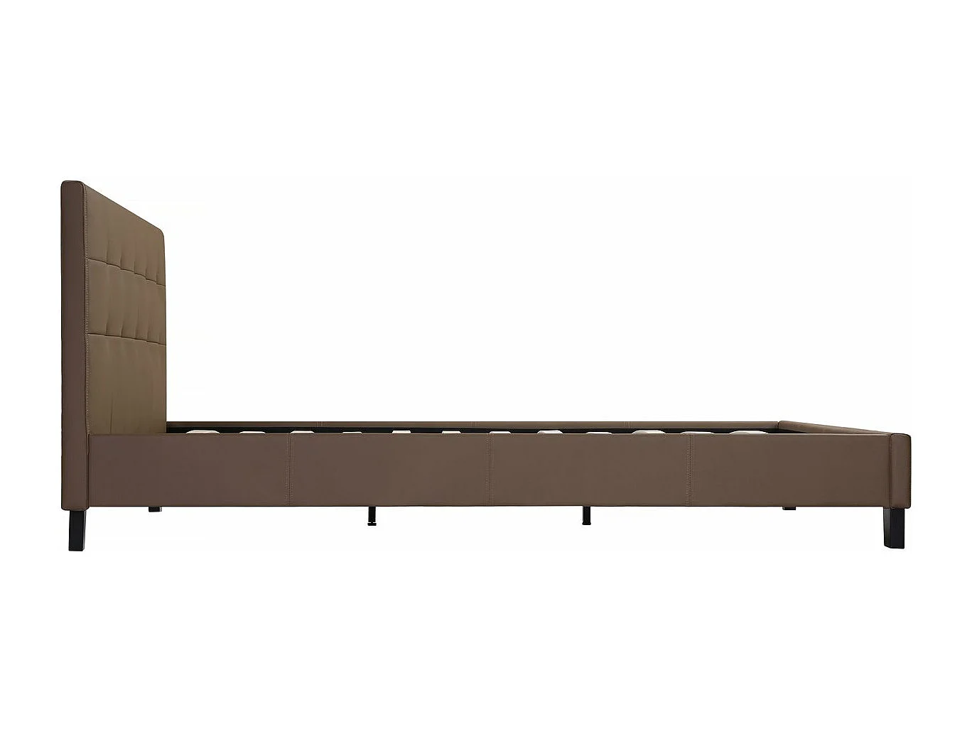 Lit double en pvc "Julia" - 160 x 200 - Marron