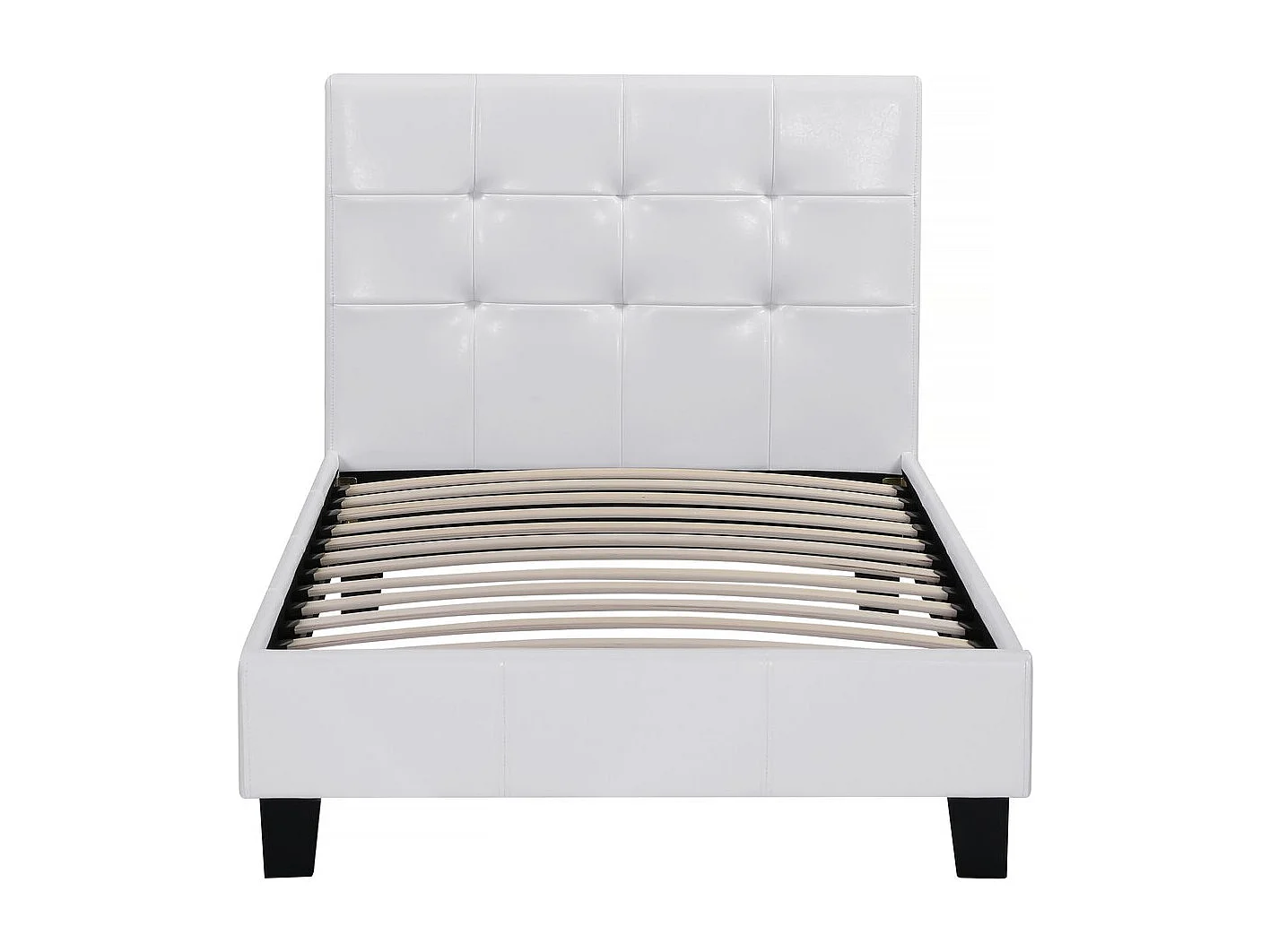 Lit simple en pvc "Julia" - 90 x 190 cm - Blanc