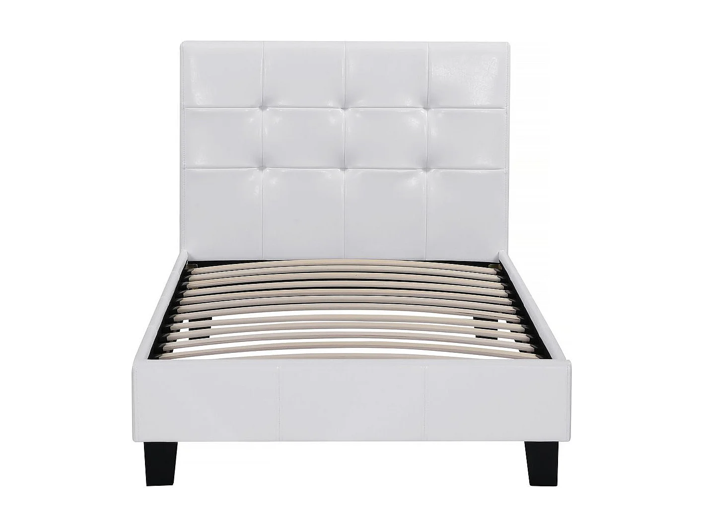 Lit simple en pvc "Julia" - 90 x 190 cm - Blanc