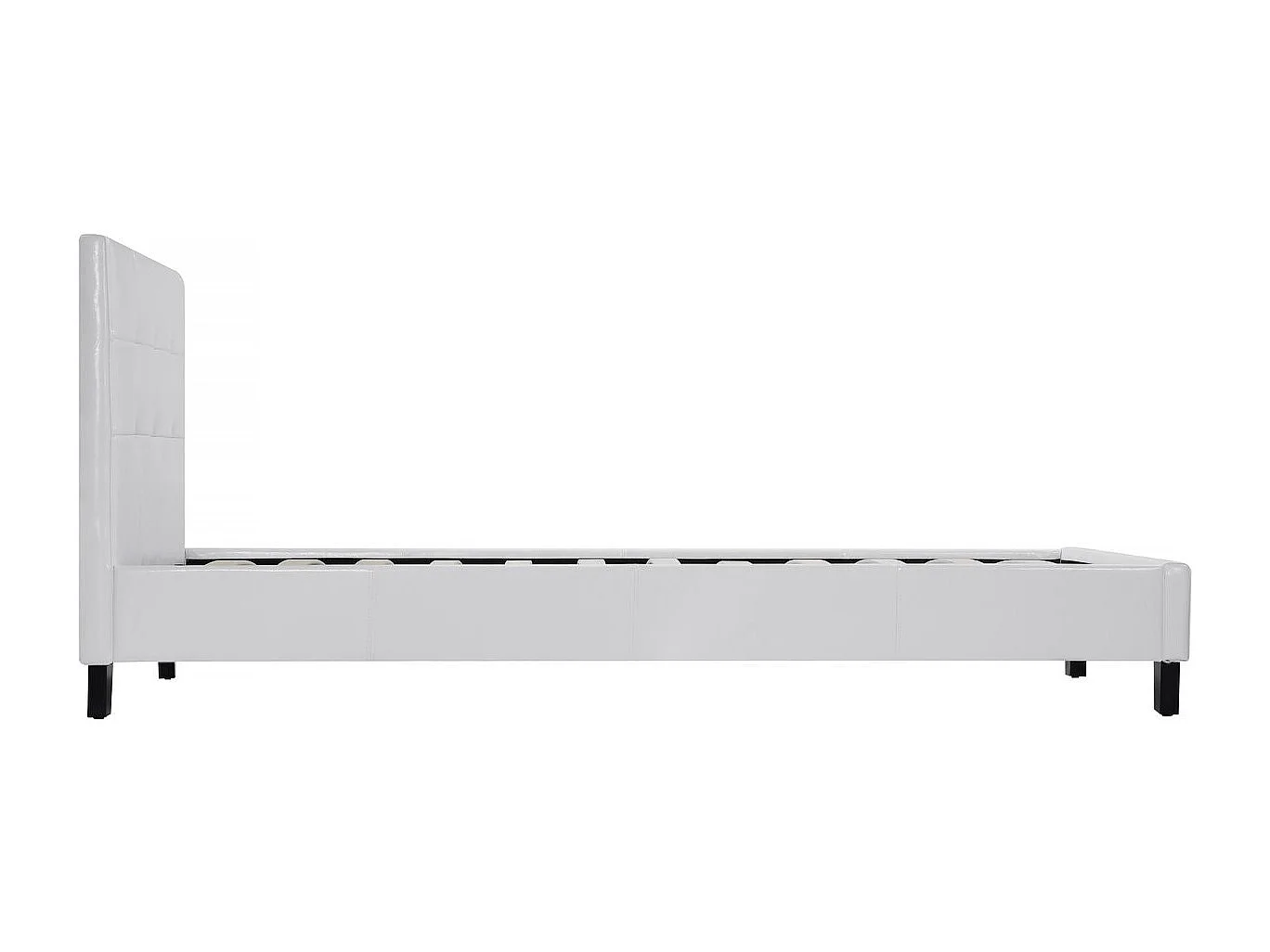 Lit simple en pvc "Julia" - 90 x 190 cm - Blanc