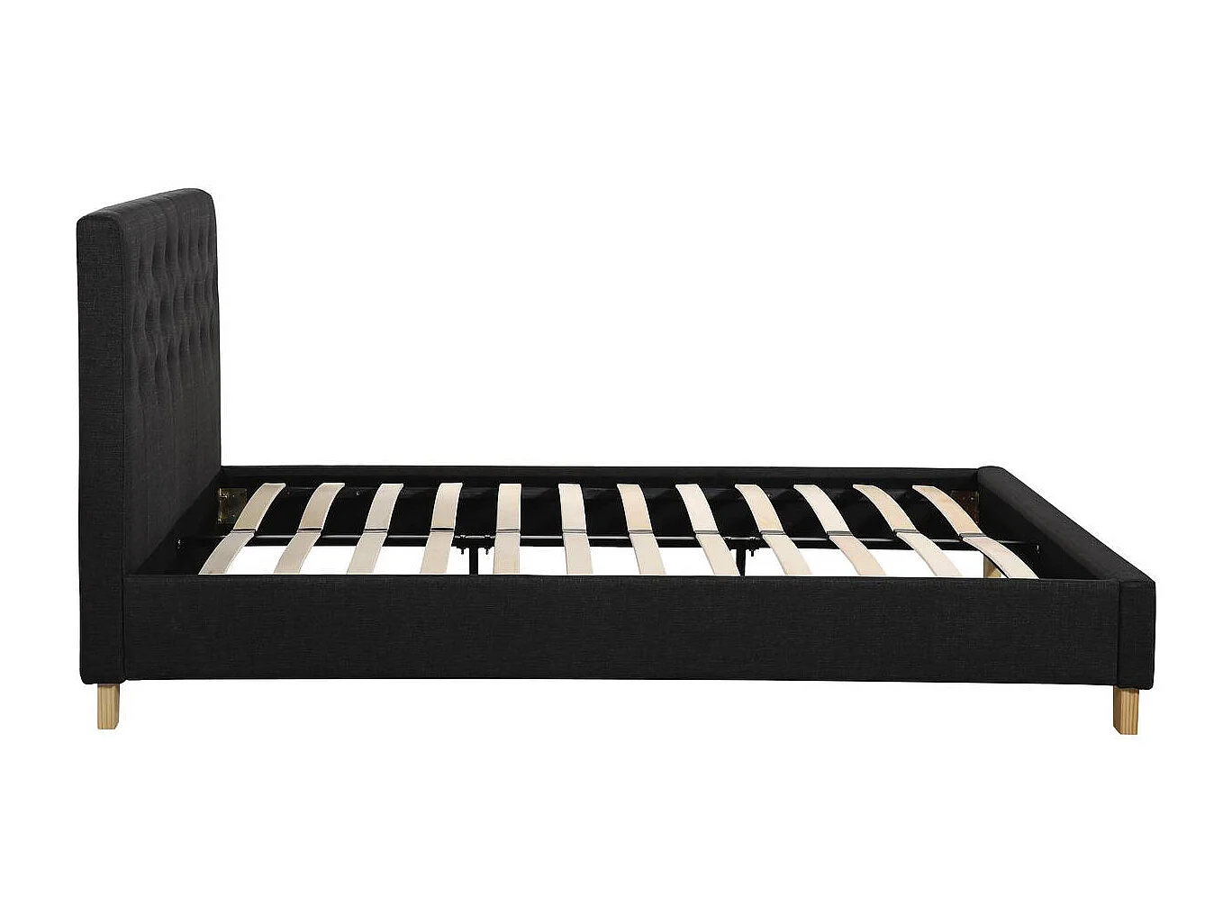 Lit double "Emmy" - 140 x 190 cm - Gris