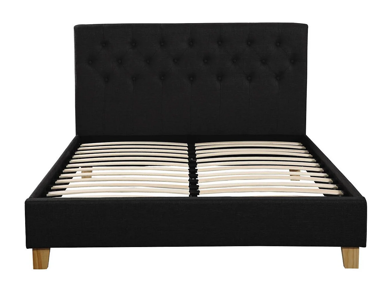 Lit double "Emmy" - 140 x 190 cm - Gris