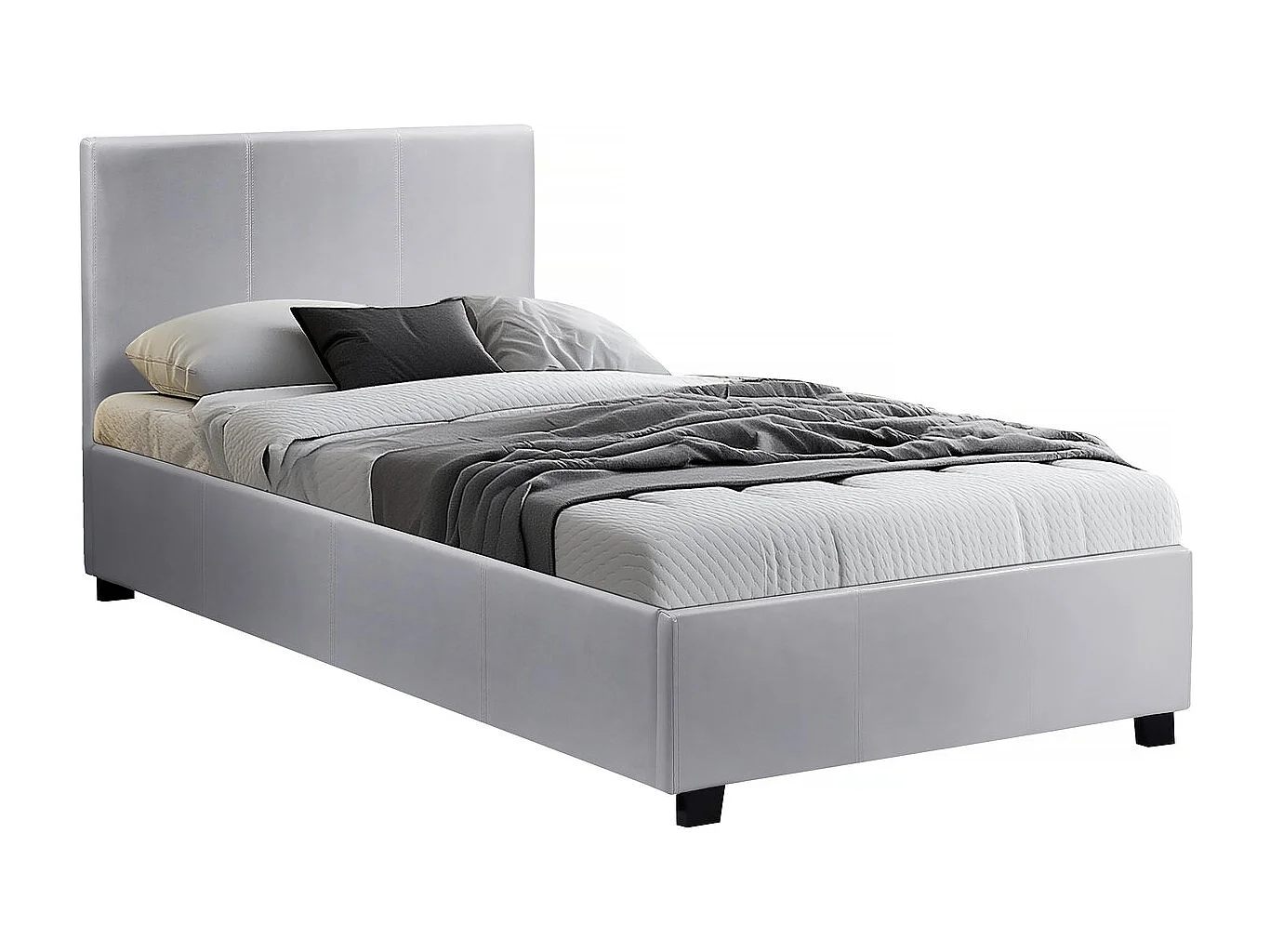 Bed met opbergruimte "Carla" wit 90x190 cm