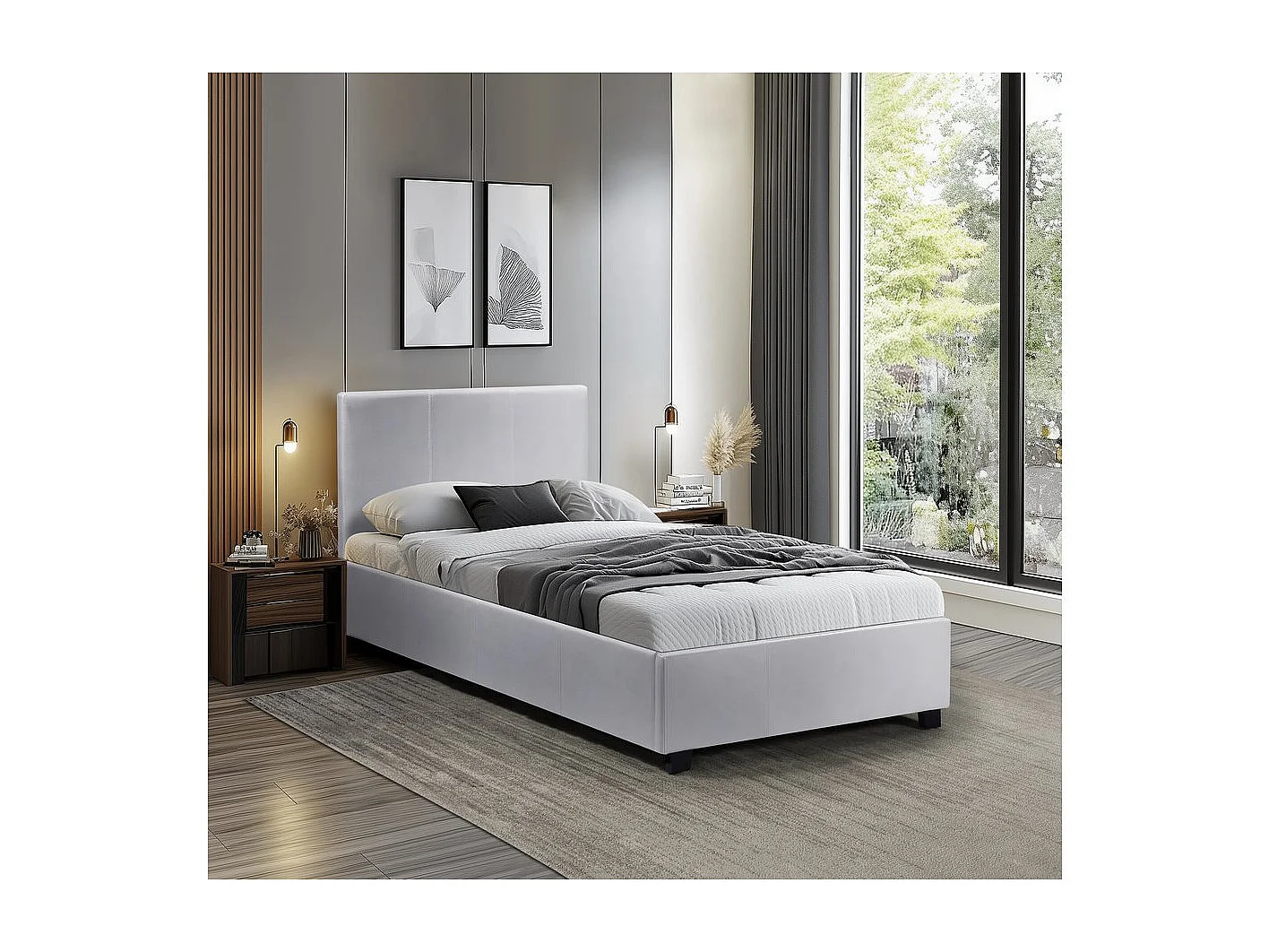 Lit avec coffre "Carla" - 90 x 190 cm - Blanc