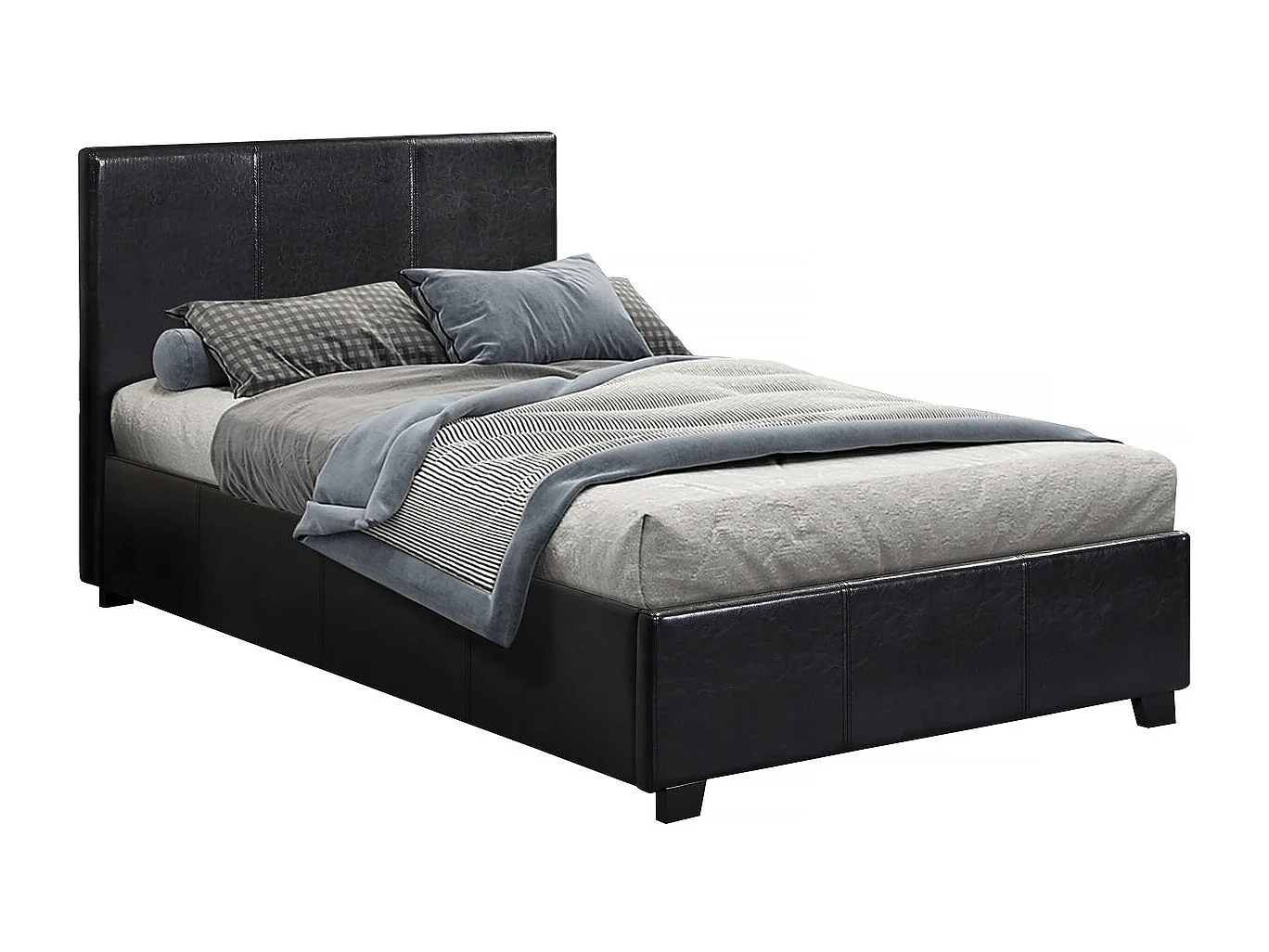 Bed "Carla" met geïntegreerde opbergruimte - 90 x 190 cm - Zwart
