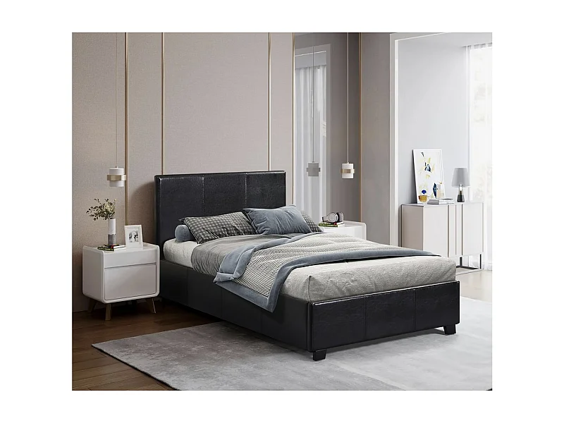 Lit avec coffre "Carla" - 90 x 190 cm - Noir