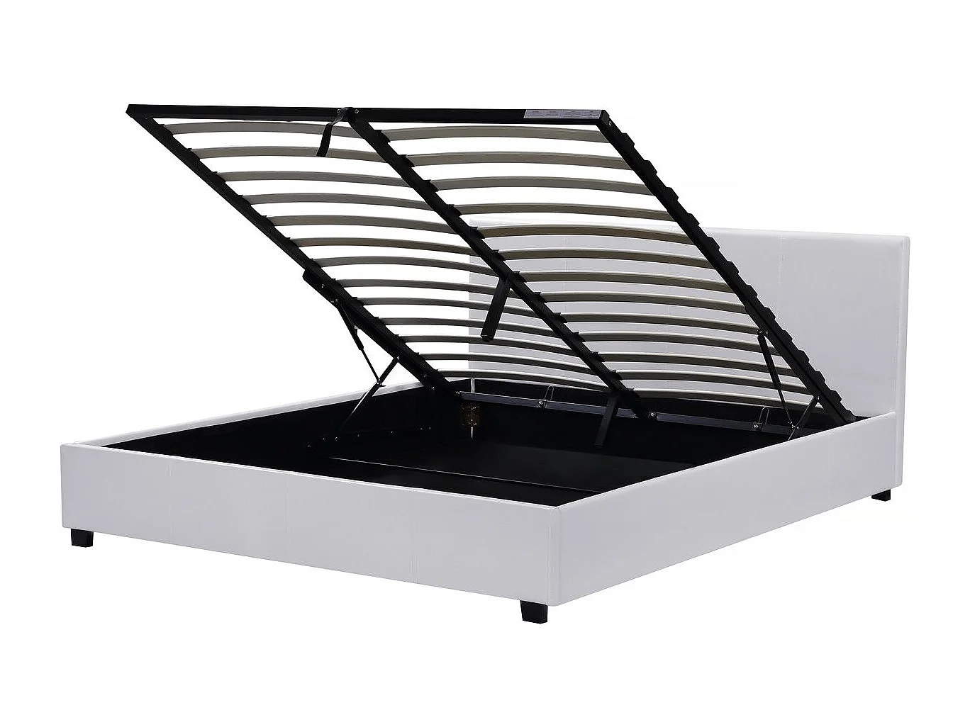 Letto doppio con contenitore  "Carla"- 160 x 200 cm  - Bianco