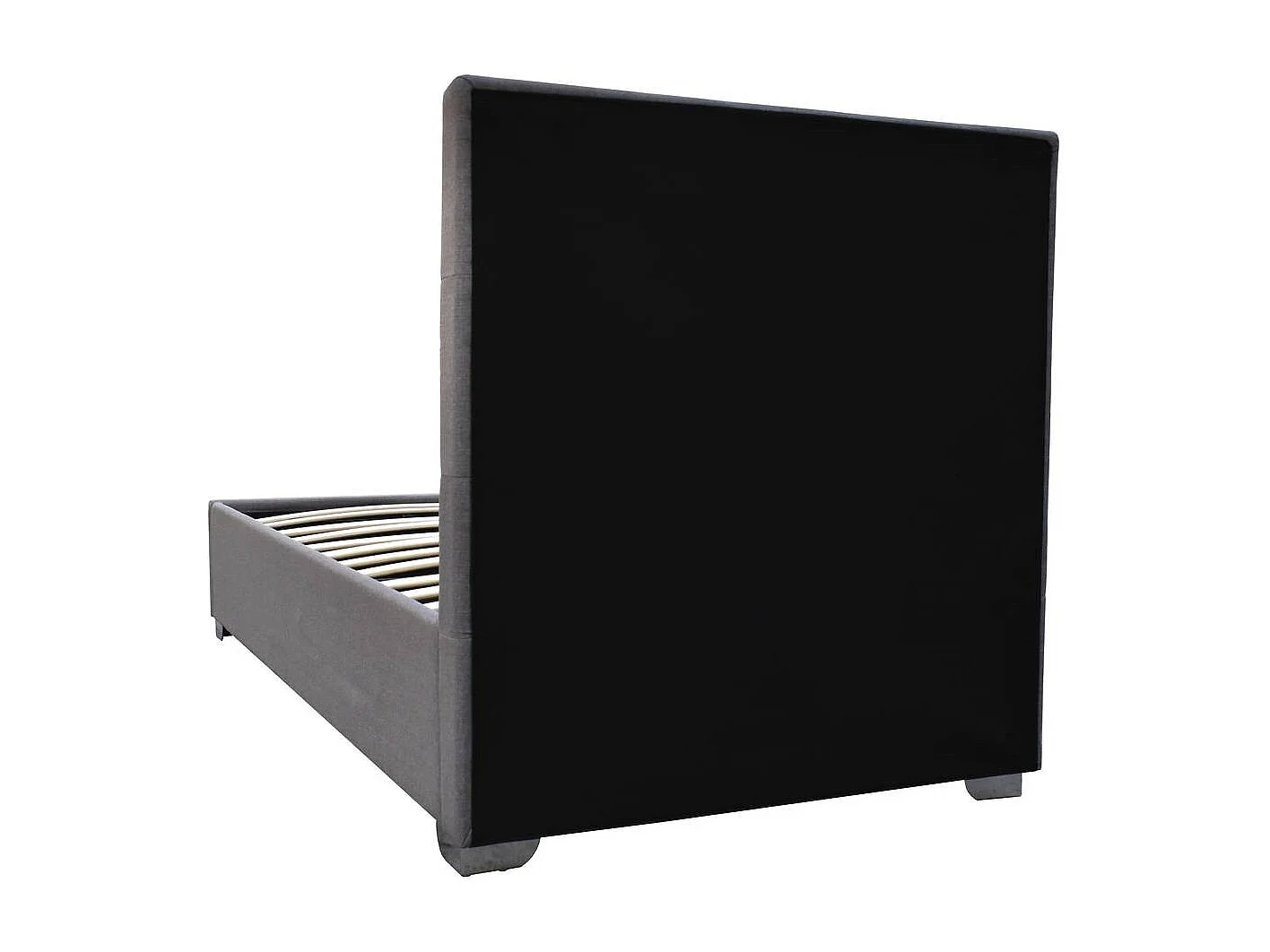 Lit simple avec coffre "Tino" - 90 × 190 cm - Gris