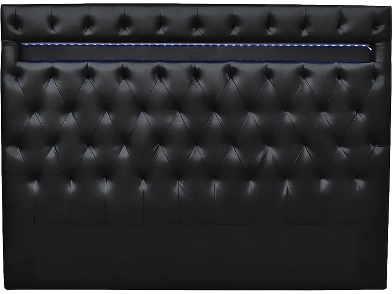 Cabecero LED "Deco" - 140 x 190 cm - Negro