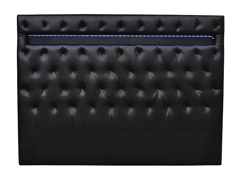 Tête de lit "Déco" LED - 149 cm - Noir