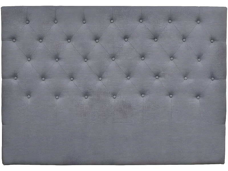 Tête de lit capitonnée "Déco" - 189 cm - Gris - En tissu