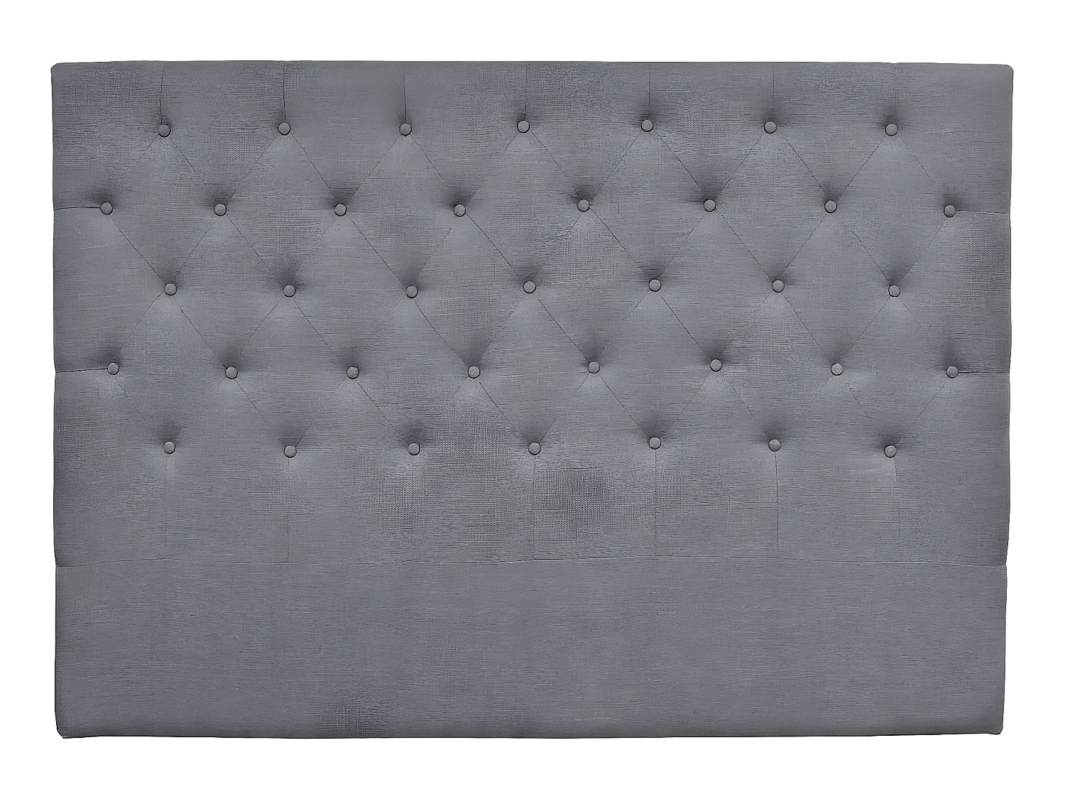 Tête de lit capitonnée "Déco" - 149 cm - Gris - En tissu