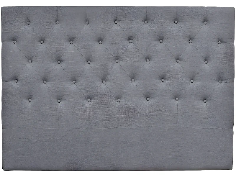 Tête de lit capitonnée "Déco" - 149 cm - Gris - En tissu