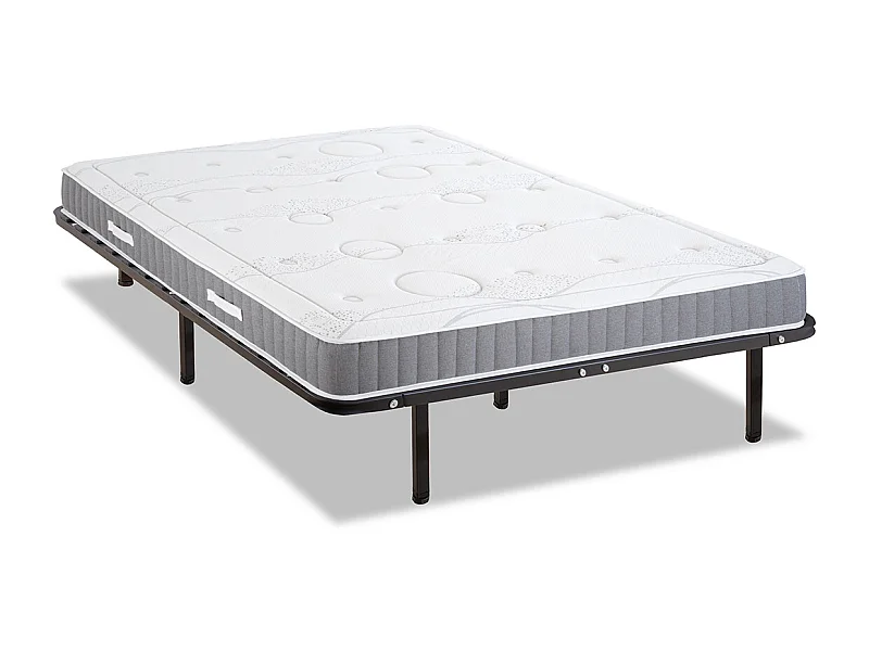 OLYMPE LITERIE | Ensemble INTUITION 160x200 cm | Matelas Mémoire de forme + Sommier Métal