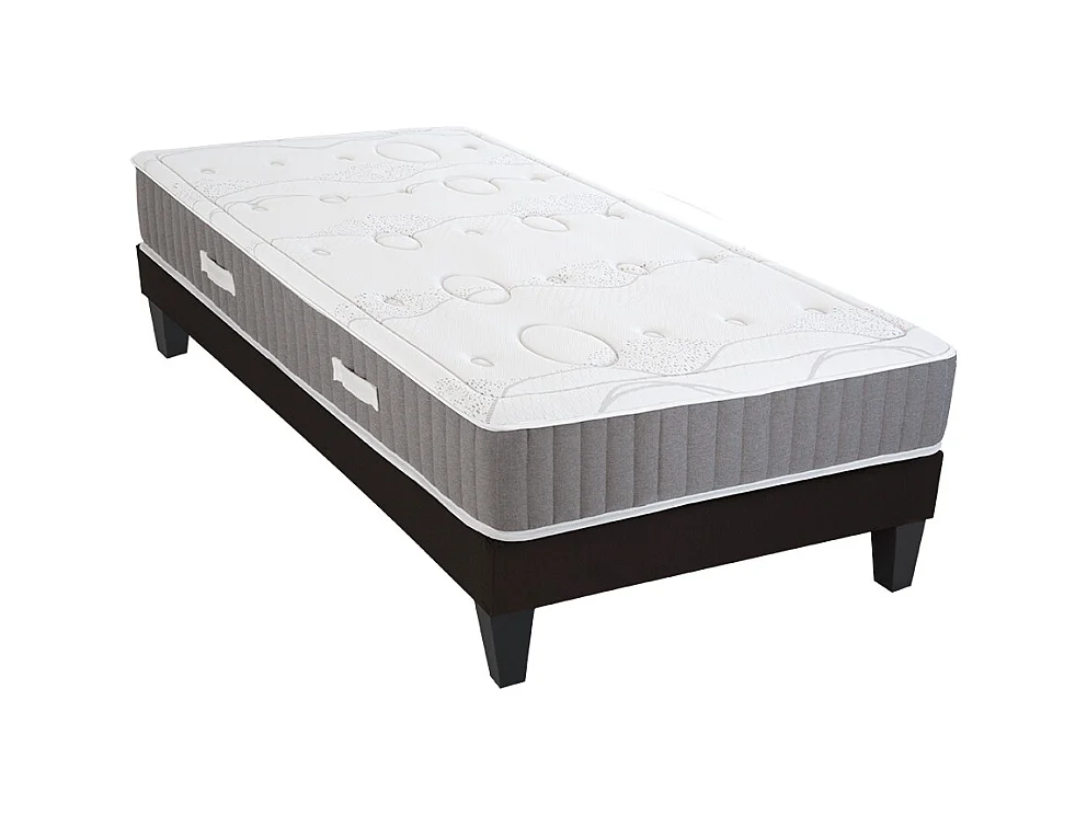 OLYMPE LITERIE | Ensemble INTUITION 90x200 cm | Matelas Mémoire de forme + Sommier Bois