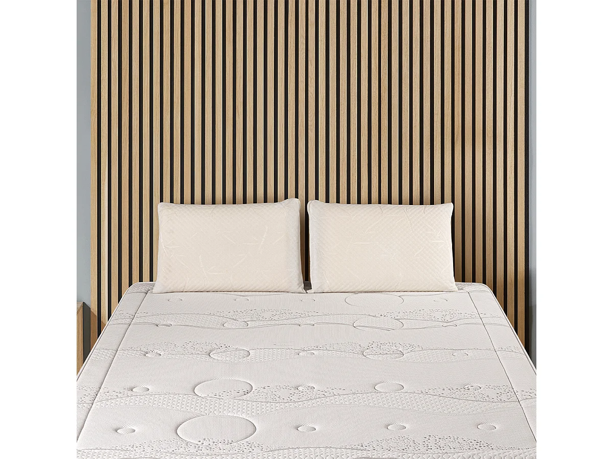 OLYMPE LITERIE | Ensemble INTUITION 90x190 cm | Matelas Mémoire de forme + Sommier Métal