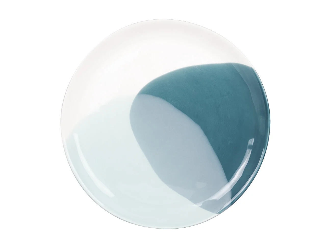 Assiette plate arty 27 cm bleue (lot de 6)