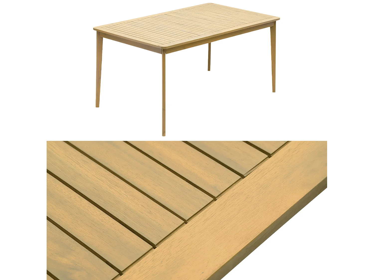 Acacia SIMILAN tuinset 6 zits - grijze kussens