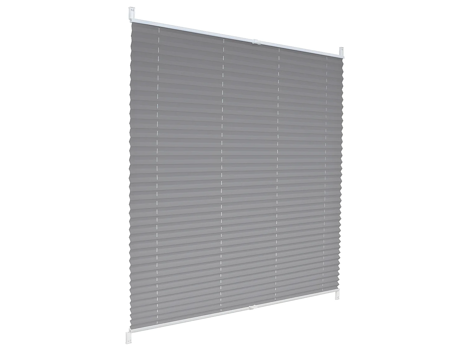 Estores Plisados 70 x 100 cm Gris con Klemmfix sin taladro ECD Germany