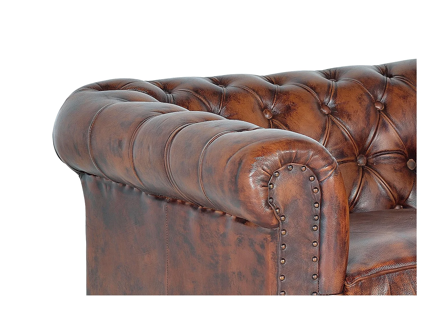 Sillón chester piel Marrón.Giner y Colomer 72x86x96