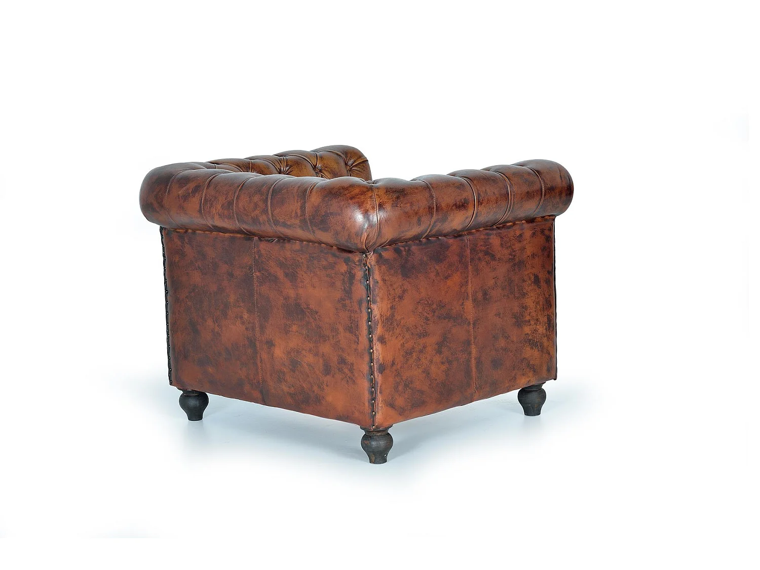 Fauteuil Chester en cuir naturel