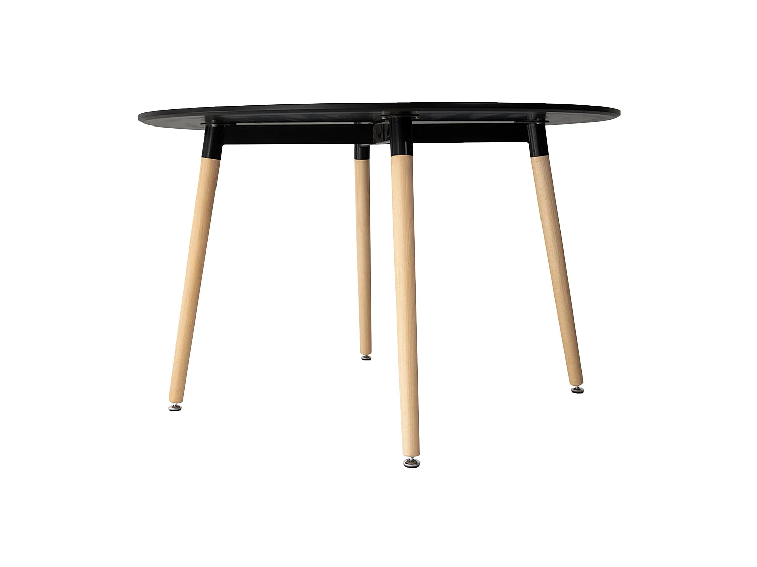 Runder Tisch 120cm schwarz MARTHA