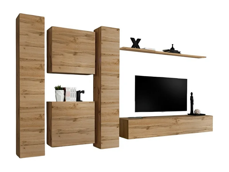 Design woonkamermeubelset SWITCH VI. Kleur: Wotan eik.