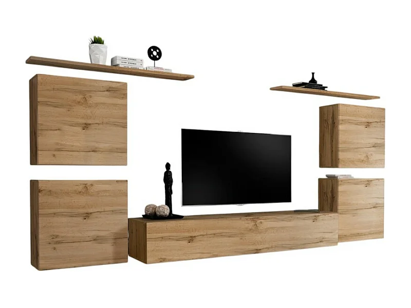Conjunto de muebles para sala SWITCH IV de diseño, color roble Wotan.