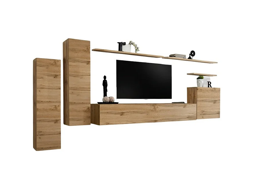 Ensemble de meubles de salon collection SWITCH I design, coloris chêne Wotan.