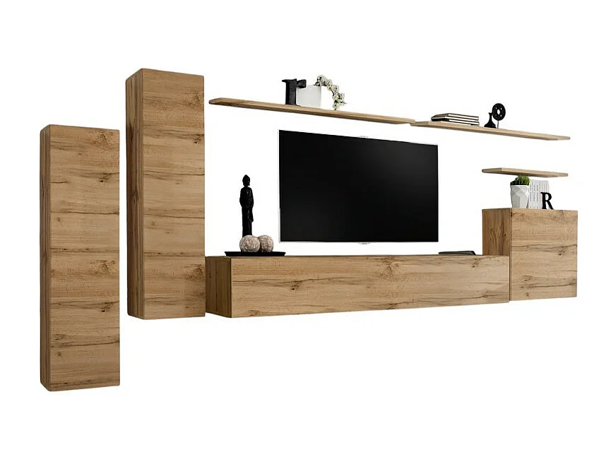 Set van woonkamermeubels uit de SWITCH I collectie, design in Wotan eiken kleur.