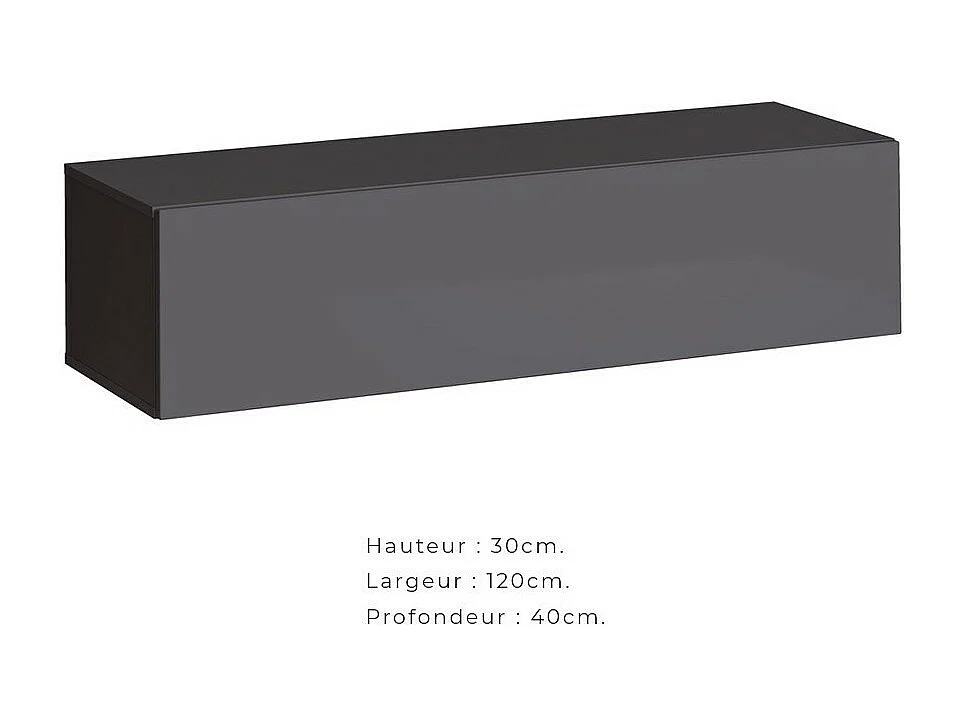Woonkamerset SWITCH II design, in Wotan eiken en glanzend grijs kleur.