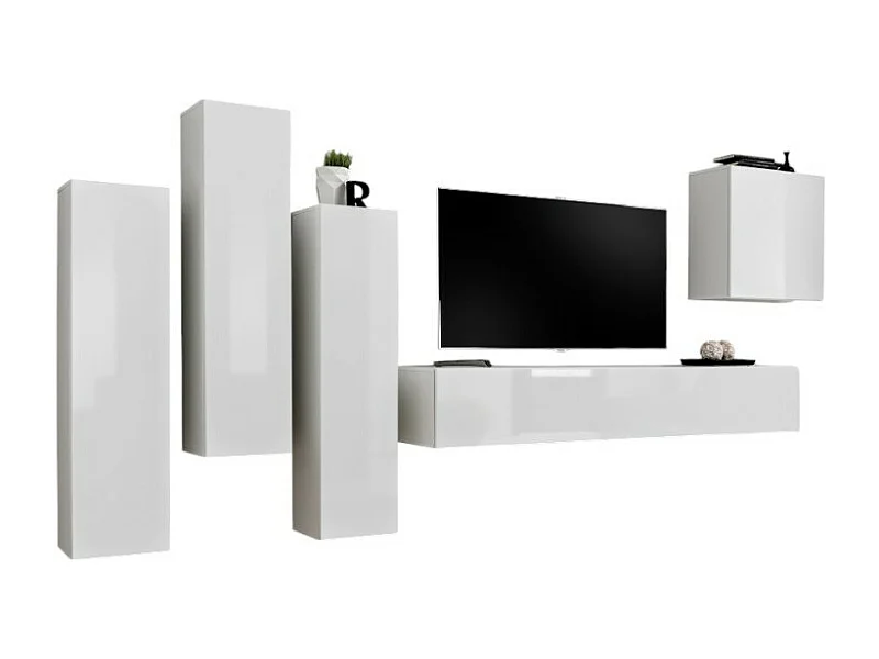 Design woonkamermeubelset uit de SWITCH III collectie. Kleur: glanzend wit.