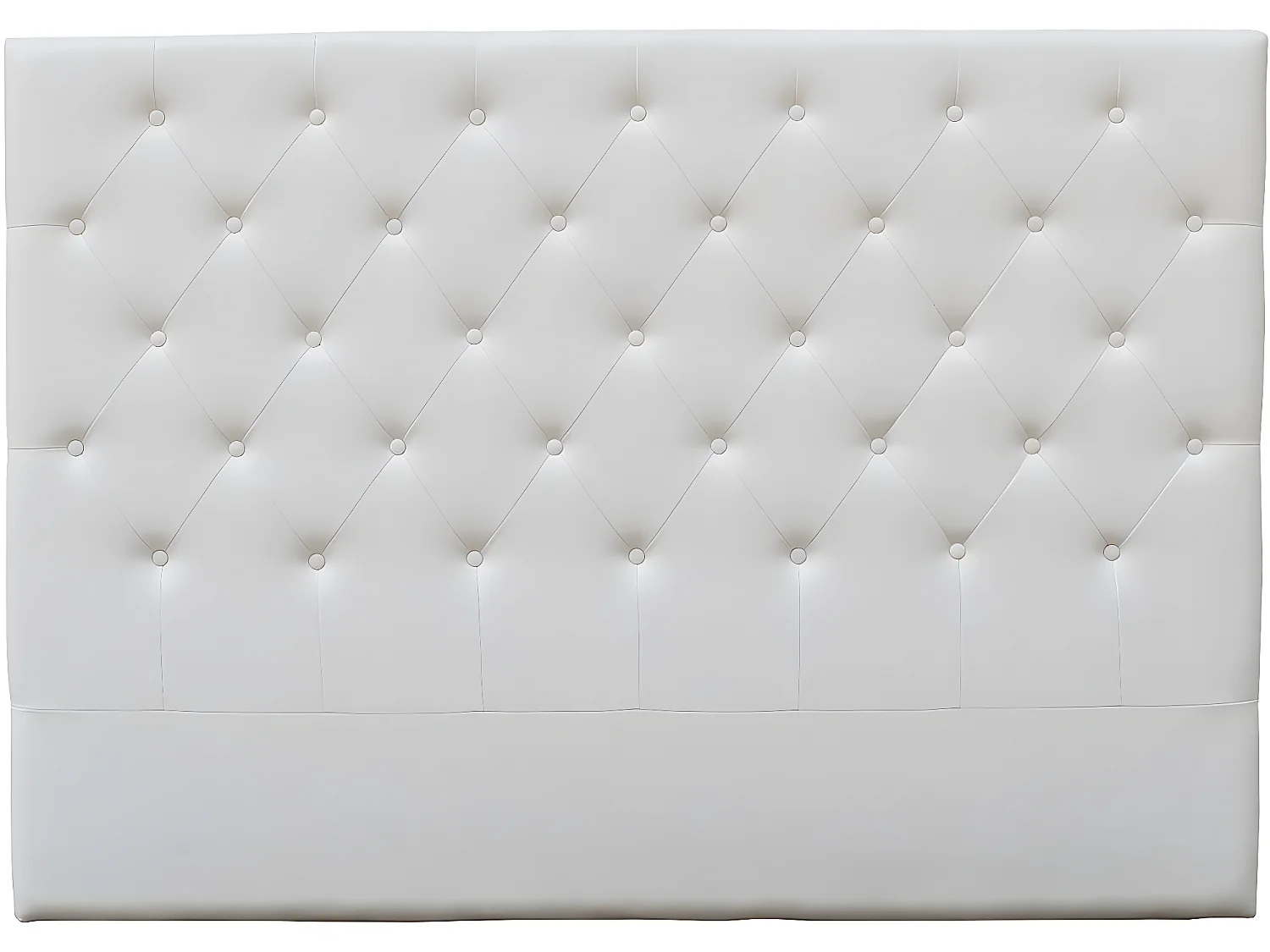 Tête de lit capitonnée "Déco" - 169 cm - Blanc - En PVC