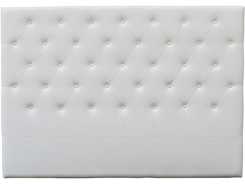 Tête de lit capitonnée "Déco" - 169 cm - Blanc - En PVC
