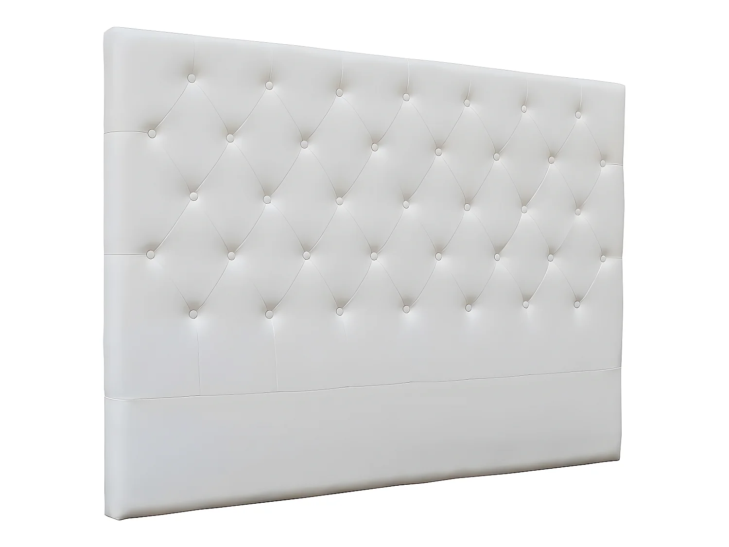 Testiera del letto imbottita 149m "Déco" in PVC -Bianco