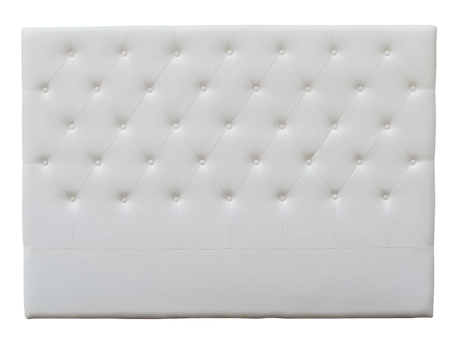 Tête de lit capitonnée "Déco" - 149 cm - Blanc - En PVC