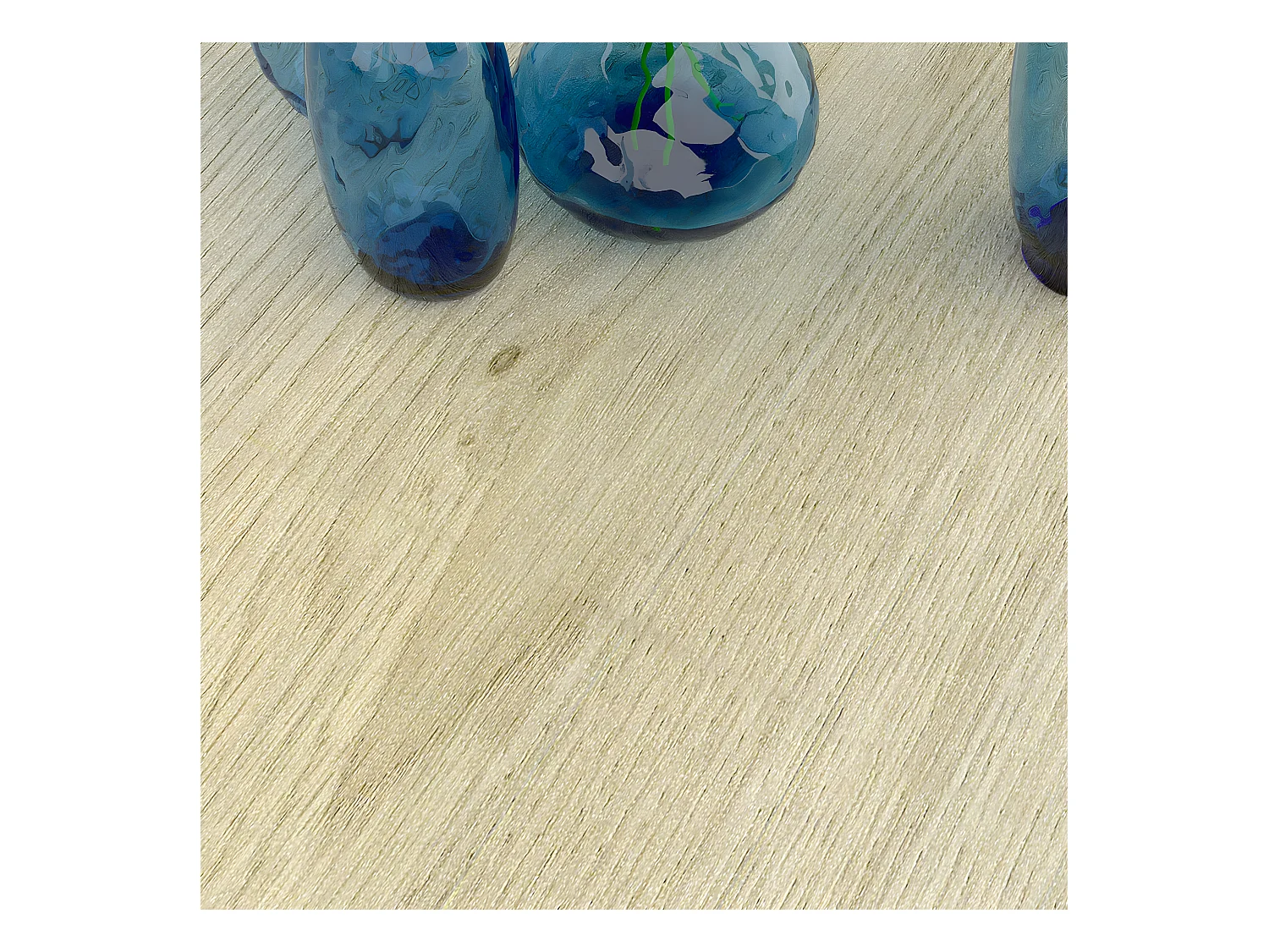 YUMA - Table 200cm Industrielle Effet Chêne Pied Central