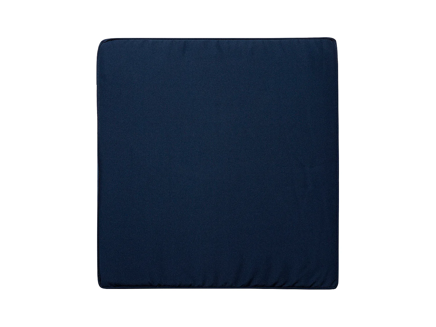 Rustikalischer Gartenstuhl Akazienholz weiß Sitzkissen in Marineblau Baltic