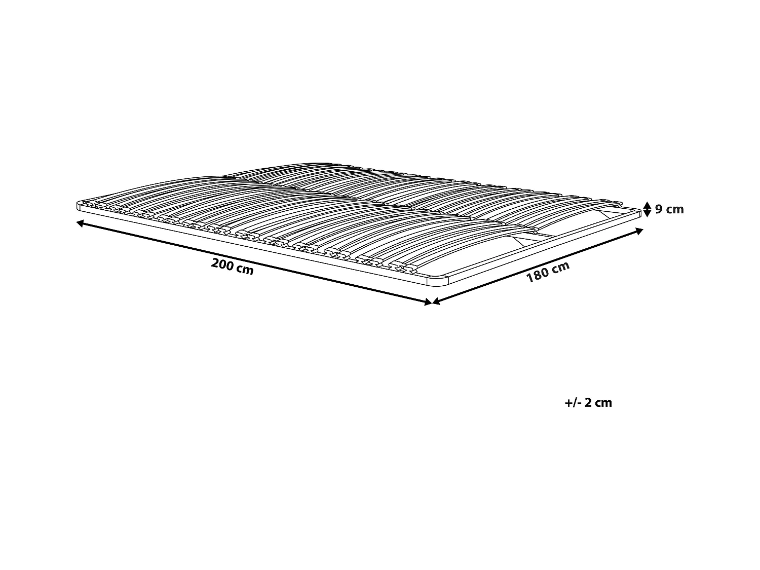 Lattenbodem COMBOURG 180 x 200 cm