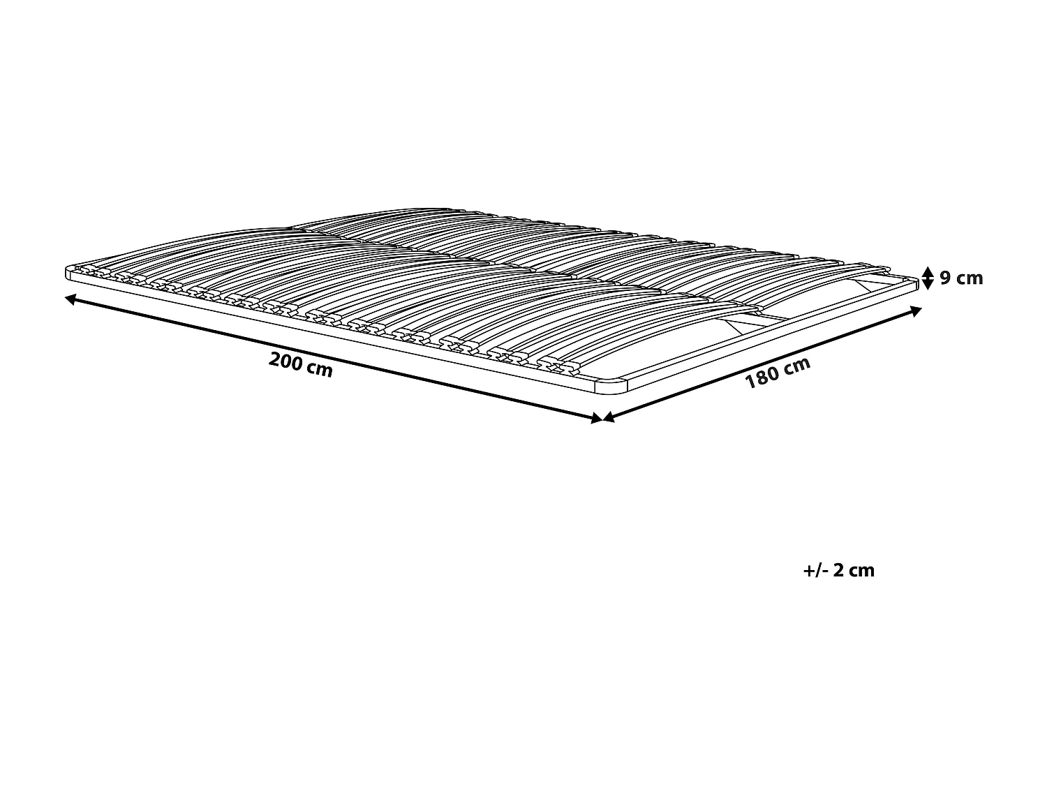 Stelaż do łóżka COMBOURG 180 x 200 cm