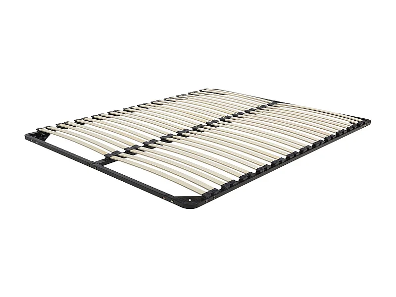 Lattenrahmen für Betten 140 x 200 cm Metall schwarz Pappelholz 48 Leisten Combourg