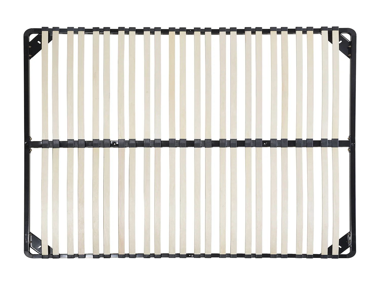 Lattenrahmen für Betten 140 x 200 cm Metall schwarz Pappelholz 48 Leisten Combourg