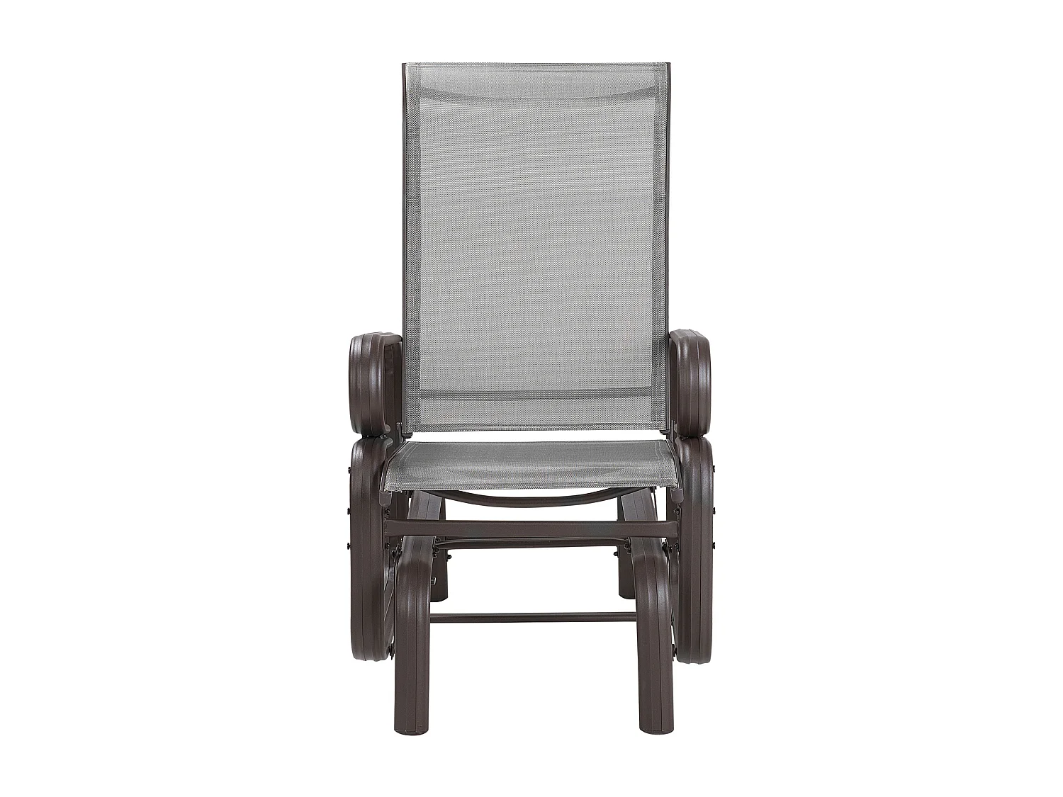 Silla de jardín BORGIO Metal Marrón/Gris