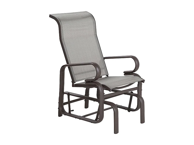 Chaise de jardin BORGIO Métal Marron/gris