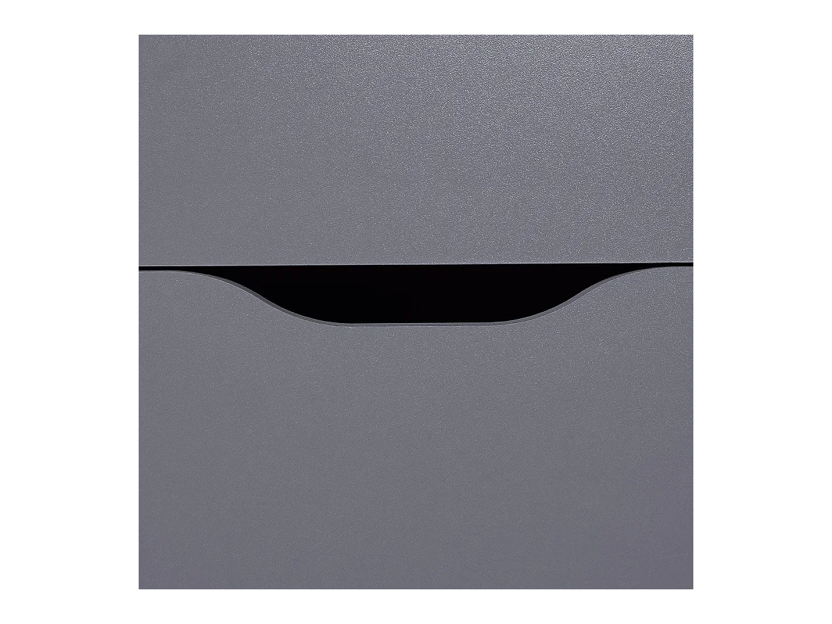 JENNY - Meuble 2 Portes 4 Tiroirs Coloris Anthracite